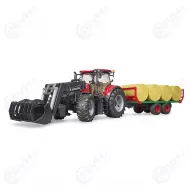 Bruder 03198 traktori case ih optum 300cvx ja paalikarry