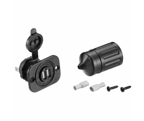 USB pistoke, kahdelle liittimelle 12V-24V, kuva