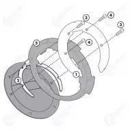 322 BF02 Givi Tanklock kiinnike BF02 Aprilia Benelli MV Augusta Triumph 1
