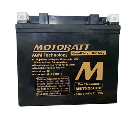 Motobatt akku MBTX20UHD Black 12V 21Ah (mm.YTX20BS, YTX20LBS, YTX20HLBS, esim H-D:t) kuva