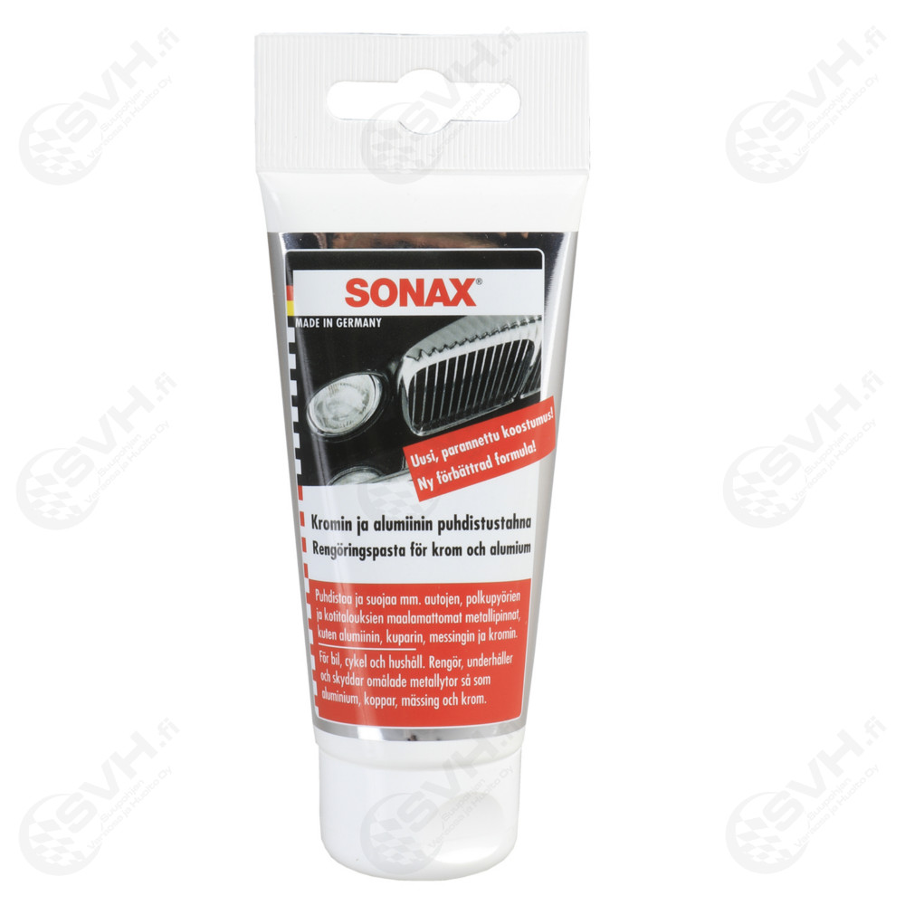 Для очистки хрома. Паста для хрома и алюминия Sonax 0,075л 308000. Sonax паста для хрома и алюминия. Паста для хрома и алюминия 0,075л Sonax. Полировальная паста Sonax для алюминия.