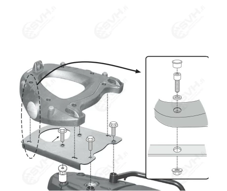 322 SR5107 Givi perateline Monokey laukulle SR5107 BMW F650 700 800GS Adventure kuva