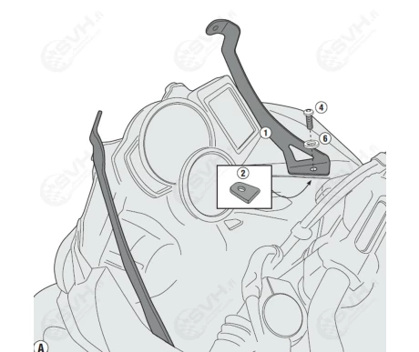 323 D5107KIT Givi tuulisuojan kiinnikkesarja D5107KIT 5107DT tuulisuojaan kuva
