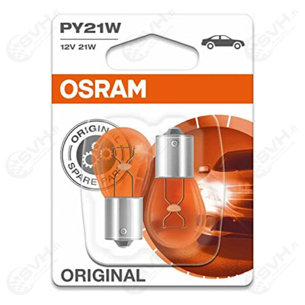 OS7507 02B Osram Autolamppu 12V 21W oranssi blister pari kuva