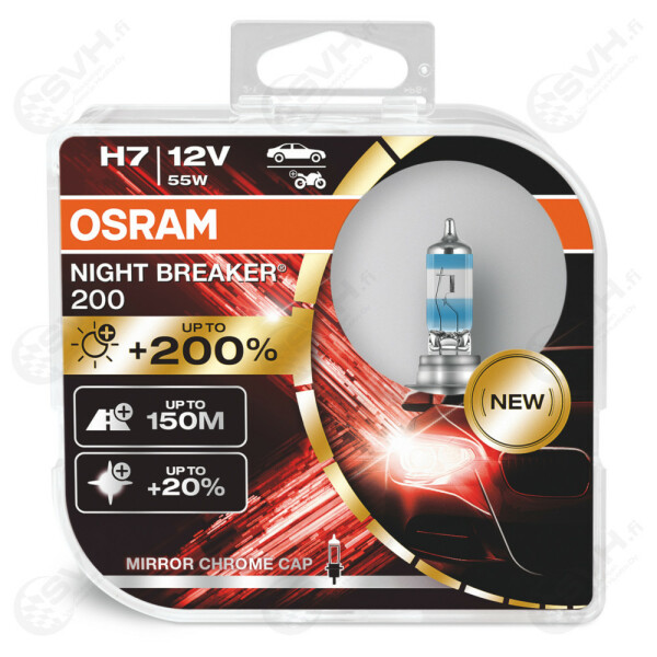 OS64210NB DUO Osram Autolamppu 12V 55W H7 Night Breaker +200 kuva