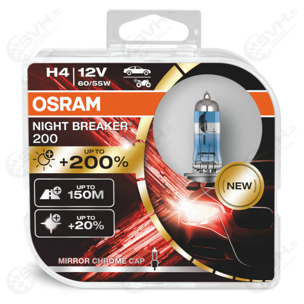 OS64193NB DUO Osram Autolamppu 12V 60 55 H4 Night Breaker +200 kuva