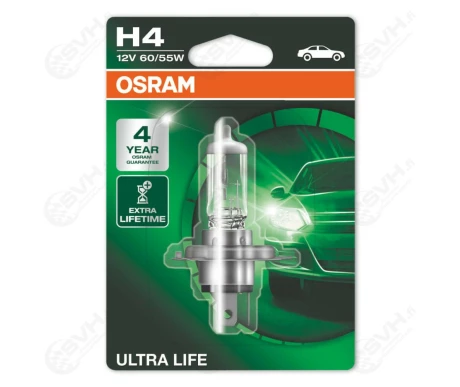 64193ULT 01B Autolamppu 12V 60 55W H4 Ultra Life blister kuva