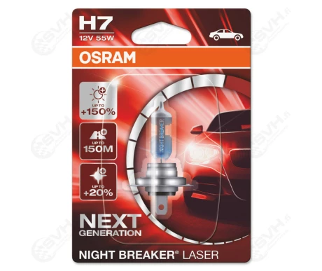 OS64210NL 01B osram Autolamppu 12V 55W H7 Night Breaker Laser +150 kuva