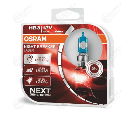 OS9005NL DUO osram Autolamppu 12V HB3 Night Breaker Laser +150 kuva