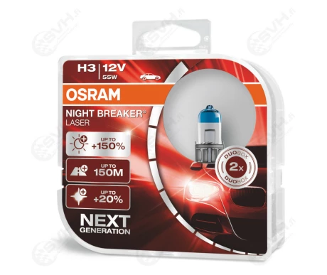 OS64151NL DUO Osram Autolamppu 12V 55W H3 Night Breaker Laser +150 kuva