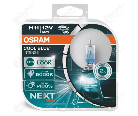64211CBN DUO osram Autolamppu 12V 55W H11 Cool Blue Intense NextGen kuva