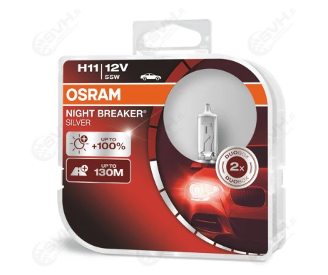64211NBS DUO osram Autolamppu 12V 55W H11 Night Breaker Silver kuva