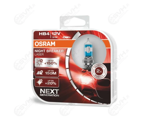 OS9006NL DUO osram Autolamppu 12V HB4 Night Breaker Laser +150 kuva
