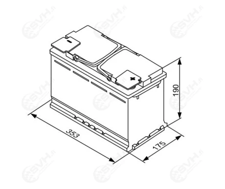 Bosch S5 AGM Akku 95Ah 850A CCA S5 A13 1 kuva