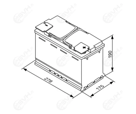 Bosch S5 AGM Akku 70Ah 760A CCA S5 A08 0 kuva
