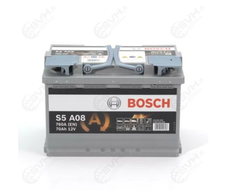 Bosch S5 AGM Akku 70Ah 760A CCA S5 A08 kuva