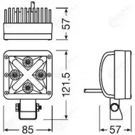 Osram LED tyovalo MX85 WD 22 2W 1250lm 12V 3