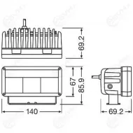 Osram LED tyovalo MX140 SP 30 2W 2000lm 12 24V 2