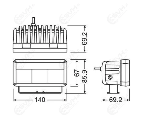 Osram LED tyovalo MX140 WD 30 2W 2000lm 12 24V 2 kuva