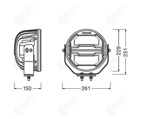Osram LED Lisavalo MX260 CB ref 50 60 25W 3500lm 12 24V 3 kuva