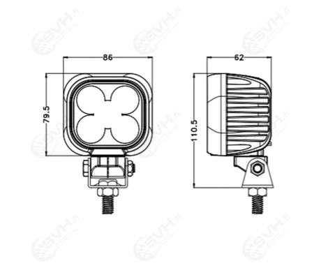 REVON 50w 4250LM 5000K LED TYOVALO 9 32V 1 kuva