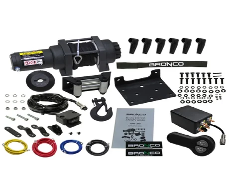 Bronco sahkovinssi 3500 Black Edition 12V 1460kg synteettinen koysi 1 kuva