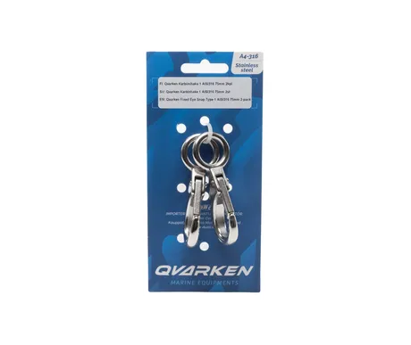 Qvarken Karbiinihaka 2 AISI316 85mm 2kpl kuva