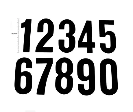 TMV Digits 150mm Black '3' (20pcs) kuva