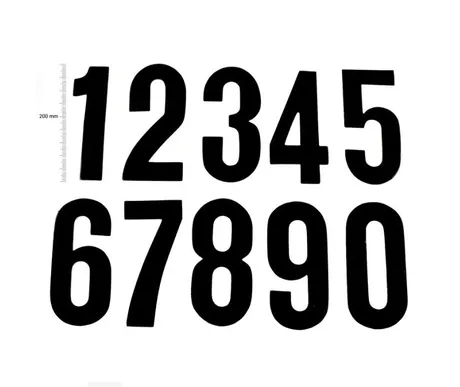 TMV Digits 200mm Black '9' (20pcs) kuva