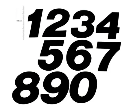TMV MX Digits 150mm Black '7' (3pcs) kuva