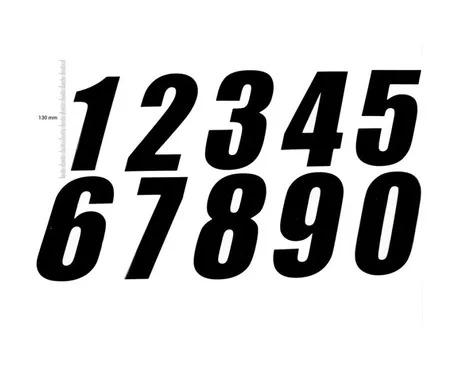 TMV Pro Digits 130mm Black '0' (3pcs) kuva