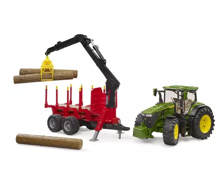 Bruder 03154 John Deere 7R 350 traktori metsavaunulla2 kuva