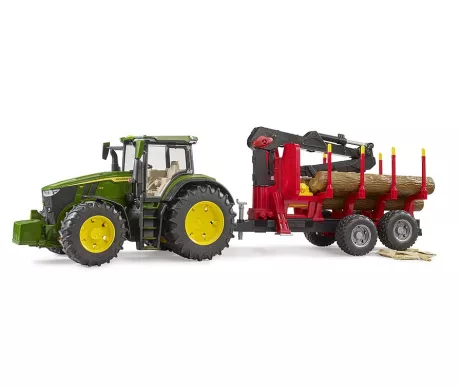 Bruder 03154 John Deere 7R 350 traktori metsavaunulla3 kuva