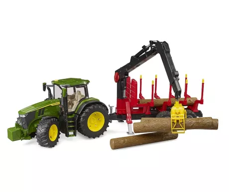Bruder 03154 John Deere 7R 350 traktori metsavaunulla kuva