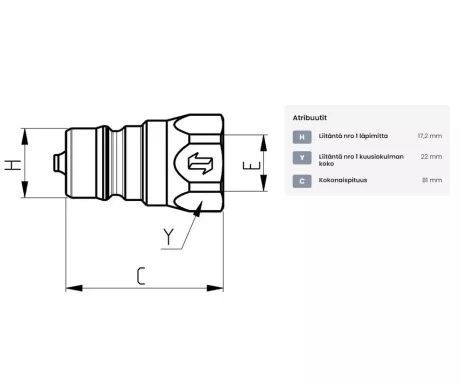 Pikaliitin naaras 3 8 10 BSP ANV38GASM1 kuva