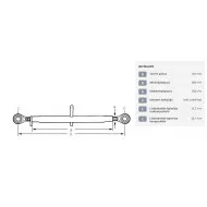 Tyontovarsi kat. 2 2 660 920 mm M40 x 3 TL5004022GP1