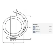 Rengassokka putkelle 10 x 50mm SLP1050GP1