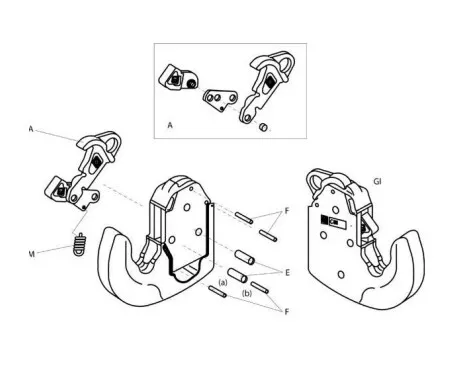 Vetovarren kouran lukon korjaussarja CBM kat. 2 13801080501 kuva