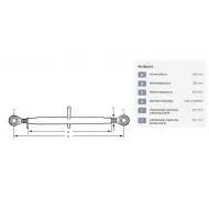Tyontovarsi kat. 2 2 580 810 mm M30 x 3 tl4503022gp1