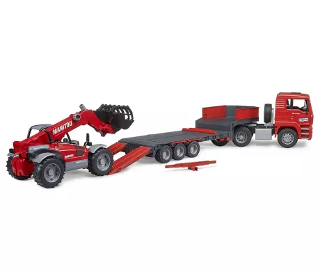 Bruder 02774 MAN TGA kuljetusrekka Manitou MLT 633 kurottajalla3 kuva