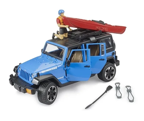 Bruder 02529 Jeep Wrangler Rubicon Unlimited kajakki ja hahmo2 kuva