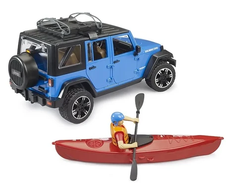 Bruder 02529 Jeep Wrangler Rubicon Unlimited kajakki ja hahmo3 kuva