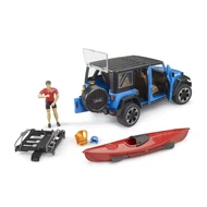 Bruder 02529 Jeep Wrangler Rubicon Unlimited kajakki ja hahmo4