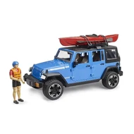 Bruder 02529 Jeep Wrangler Rubicon Unlimited kajakki ja hahmo