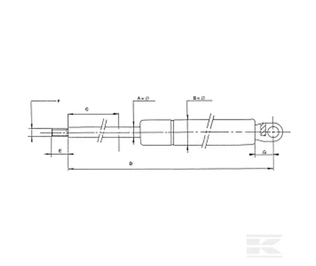 gas strut type f g td kuva