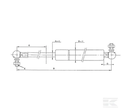 gas strut type d td kuva