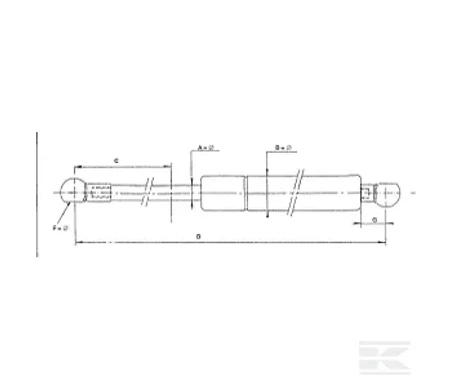 gas strut type c td kuva