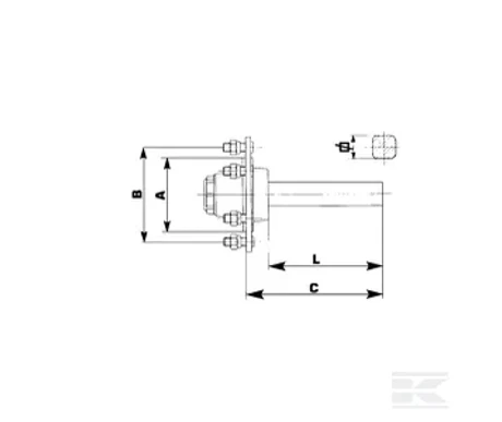 wheel axle short td kuva