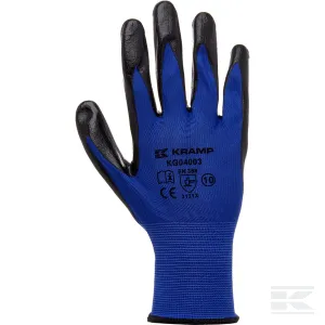 Työkäsineet sininen nailon 26 cm pitkä koko 10/XL image