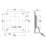 4051912 valokytkin upotettava mitat